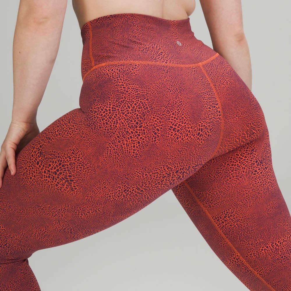 Lululemon Logo Wunder Train High-Rise Tight 25”L Workout Sweat Yoga Pants 12 NWT